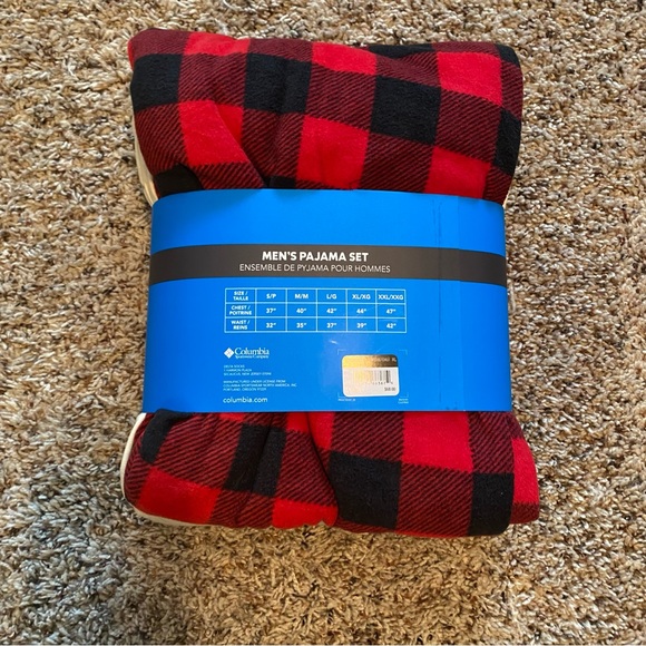 Men’s Columbia pajama set-XL Buffalo plaid long sleeved fleece - Picture 4 of 4